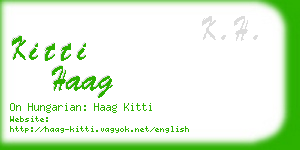 kitti haag business card